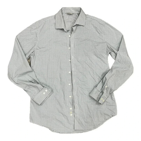 Kenneth Cole Reaction Mint Checked Slim Dress Shirt 16 - Picture 1 of 4